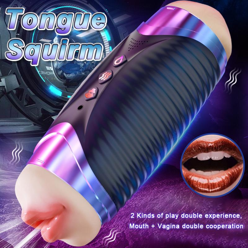 JIUAI Nuovo Masturbatore Automatico per Gli Uomini Bocca Morbida Pompino Succhiare Tazza Riscaldamento Vaginale Masturbatore Maschile Strumenti Per Adulti 18+ Giocattoli Del Sesso