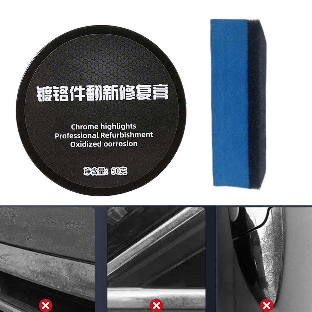 Car Chrome Cleaner Automotive Tarnish Remover Repair Agent Automotive Maintenance Care Repair Cream For SUVs RV Motorcycles