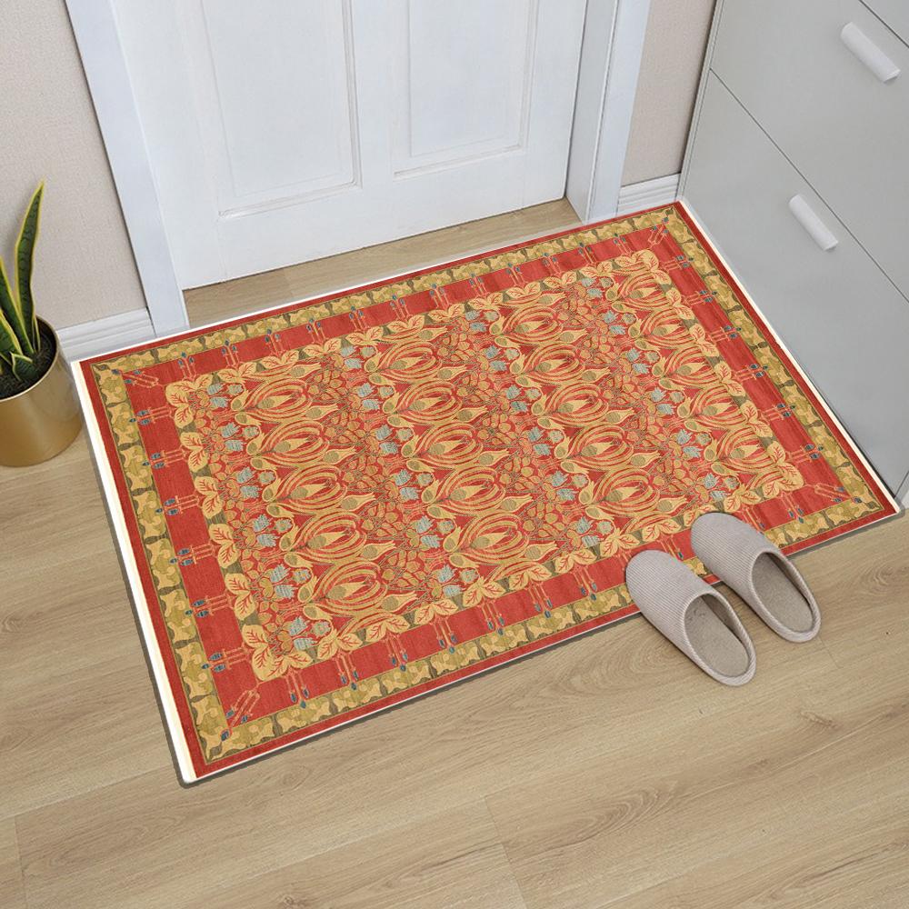 Vintage Oriental Traditional Rug Carpet Moroccan Turkish Style Doormat Carpets Anti-Slip Bohemian Bath Kitchen Garden Small Mat