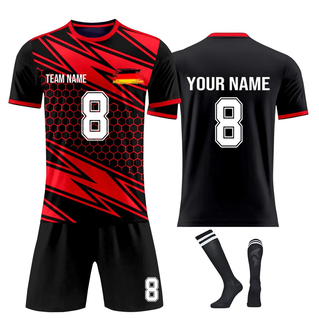 Personalised Shirts Kit Mens Girls With Name Number Custom Football Jerseys For Boys Training Suit
