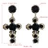 Baroco Style Crystal Ear Stud Aesthetic Flower Stud Earrings  Lolita Accessories