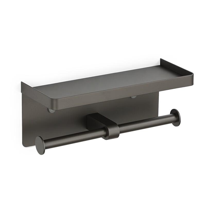 304 Stainless Steel Toilet Paper Holder with Phone Shelf and Hook
