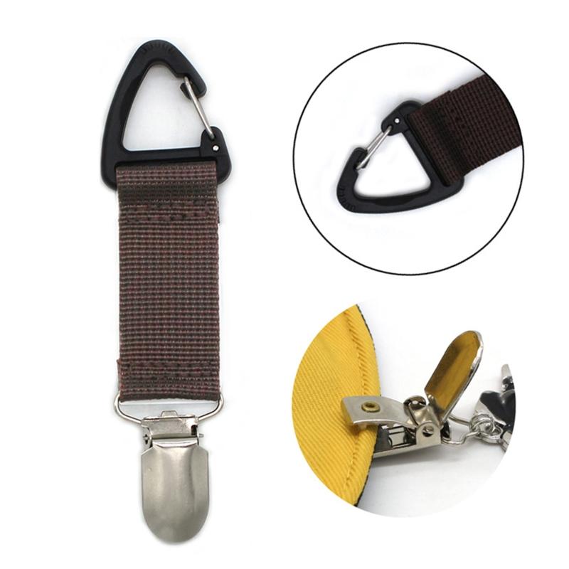 Tragbarer Hutclip zum Aufhängen am Rucksack, Canvas-Stoff-Kappenhalter für Damen und Herren, Reisehut-Aufbewahrungsorganizer