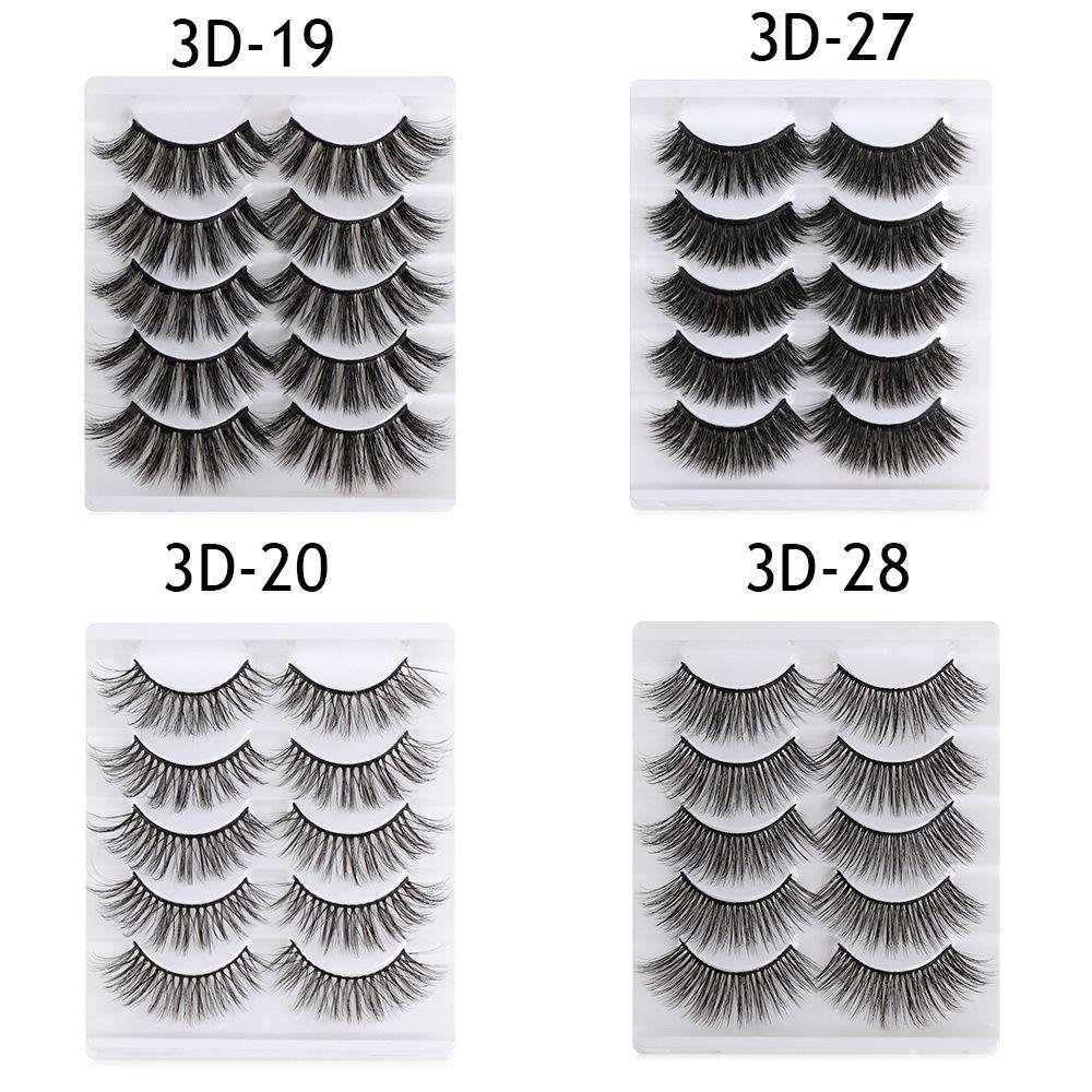Makeup Tools Wispy Thick Cross False Eyelashes Natural Long  Eye Lash Extension 3D Soft Mink Hair