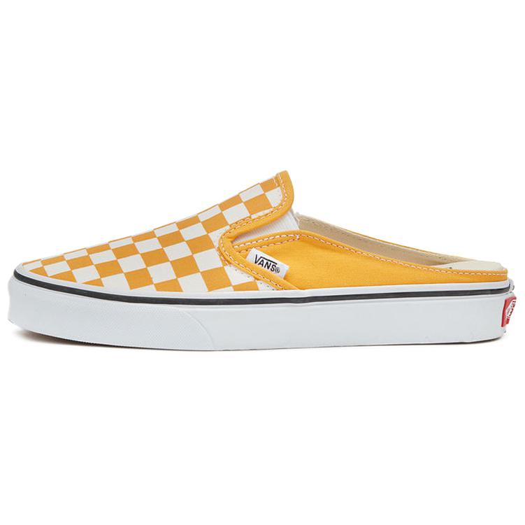 Vans Checkerboard Mule Slip On Skate Sneakers Yellow White VN0A4P3UWOF 36