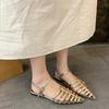 Fashion 2025 New Retro Style Summer Pointed Toe Women Sandals Fashionable Sexy Hollow Out Ladies Outdoor Dress Flats Gladiator Sandals