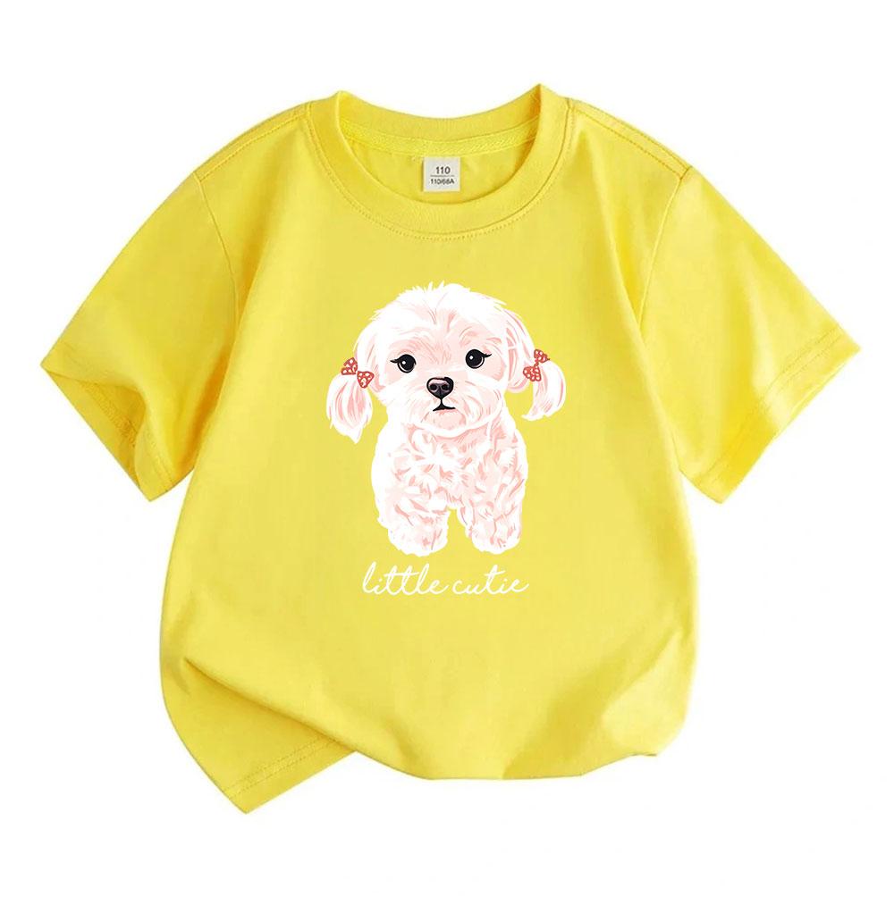 Kids Boys Girls 100% Cotton Short Sleeve Crew Neck T-Shirt,