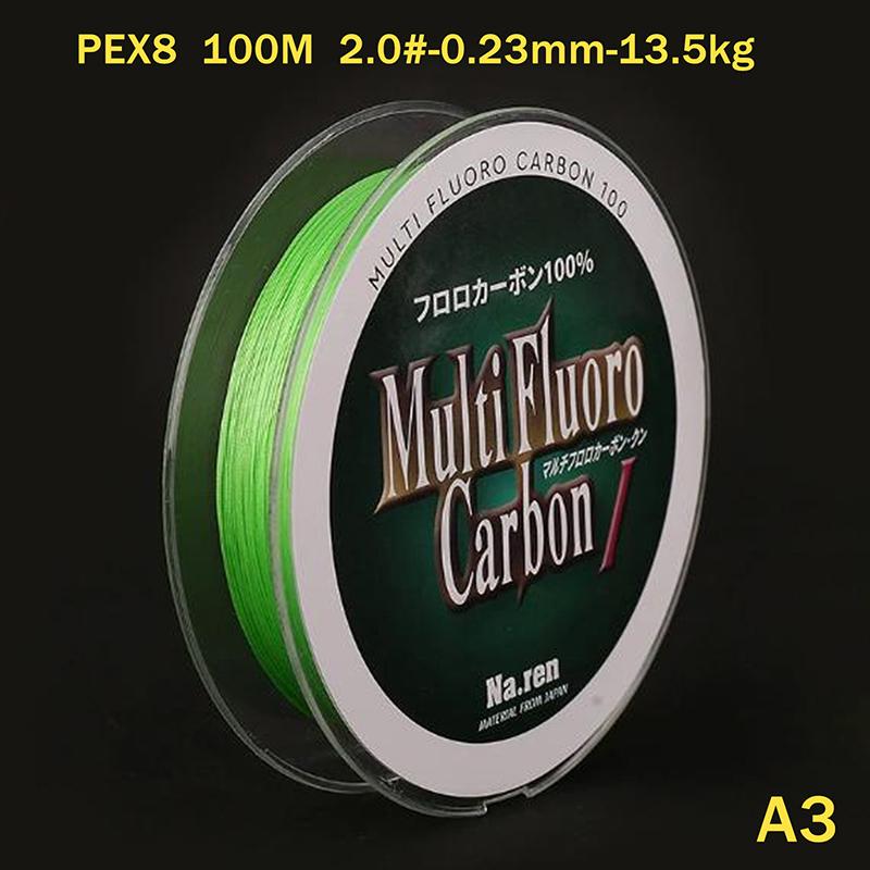 Top Quality 100M PE Braided Fishing Line Optimal for Angling 8-Core Design Handles 7.6-13.5kg for Smooth Casting and Retrieval