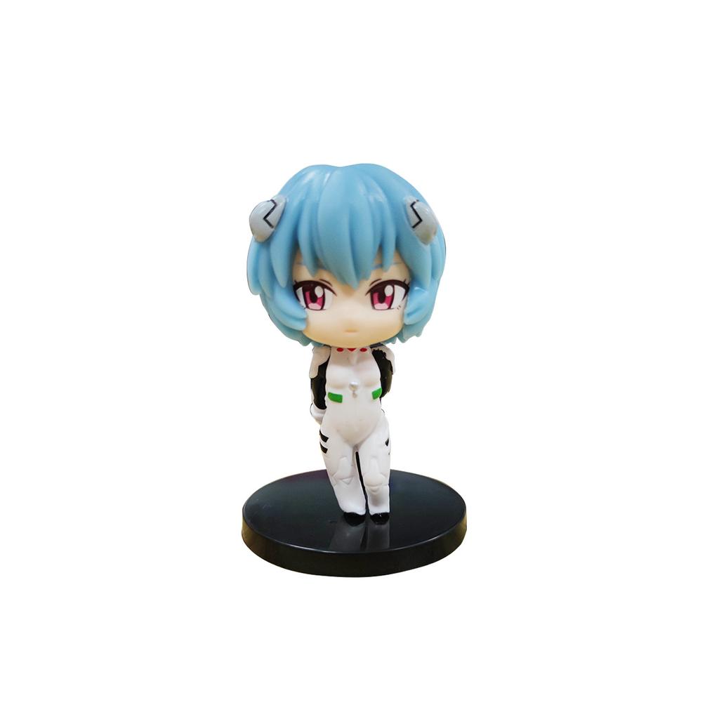 Q-Version 6 Stück/Set Anime Eva Asuka Ayanami Rei Kawaii Figur PVC Modell Spielzeug Desktop Dekorative Spielzeuge Sammlerstücke Geschenke