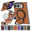 Case For Iphone Duo Business Leather Texture Rotating Bracket Case Magnetic Wireless Charging Charging Phone Cover