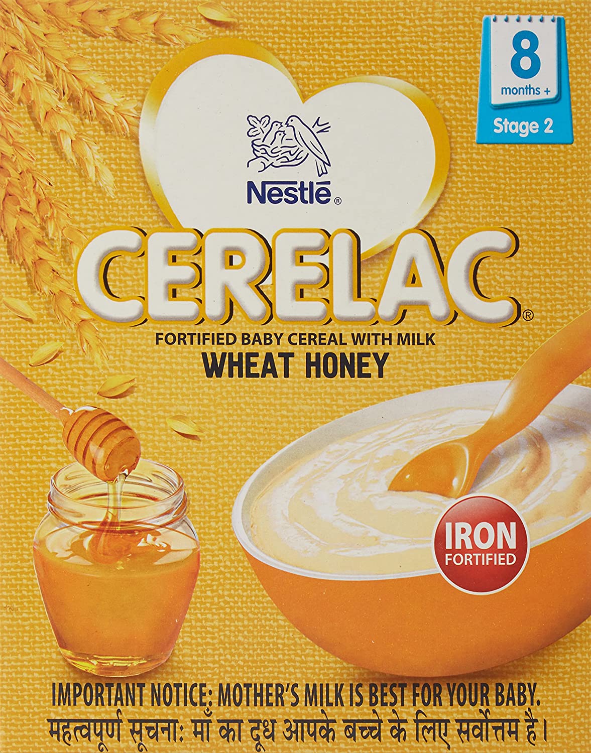 

2 LOT X Nestle Cerelac смесь пшеницы и риса - Этап 3 - 10 месяцев + (300 г х 2) Wheat Honey,300Gx2