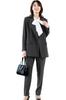 Washable Suit Set Jacket and Tapered Pants Set Elastic Plus Sizes Available Entrance Graduation Ceremony Size 23ABR Gray [Addrouge] Women's -
