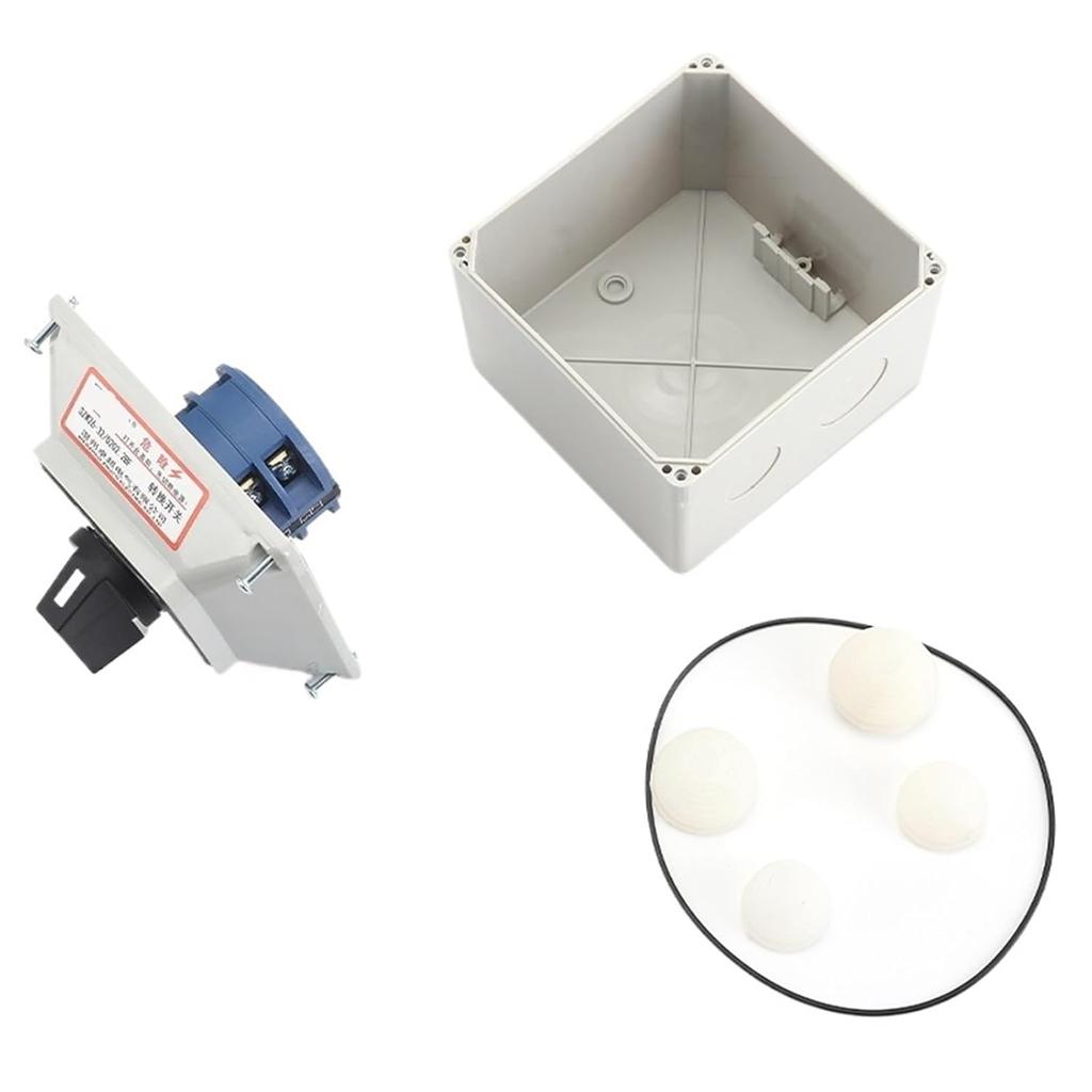 1pcs SZW26/LW26-32 32A 3 Position 2 Phase 8 Screws Automatic Universal Changeover Rotary Knob Cam Switch with Waterproof Box