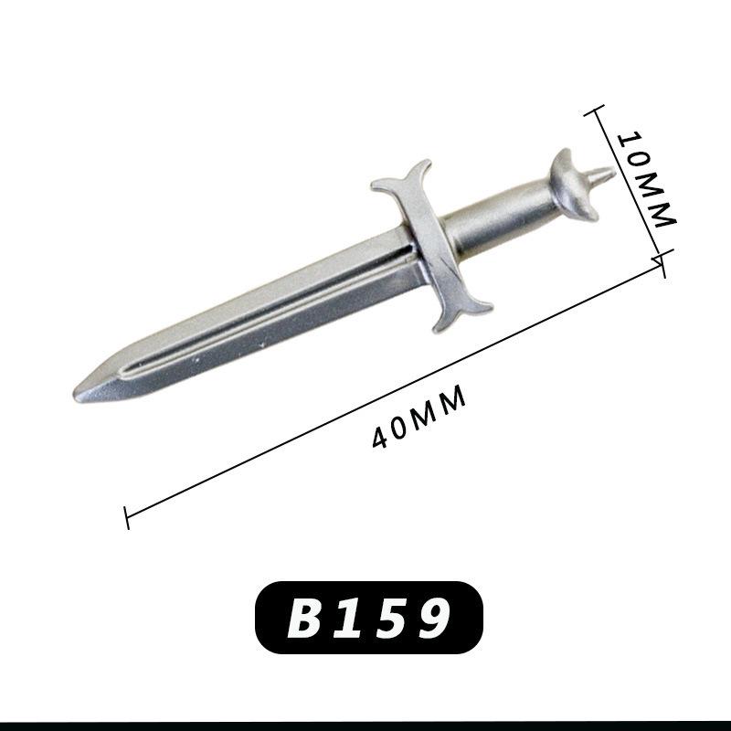 Medieval Knight Scene Minifigure: Fountain, Rapier, Compatible with LEGO Bricks