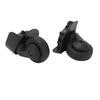 1 Pair Luggage Swivel Casters Plastic Mute Suitcase Swivel Wheel Repalcement Black A65