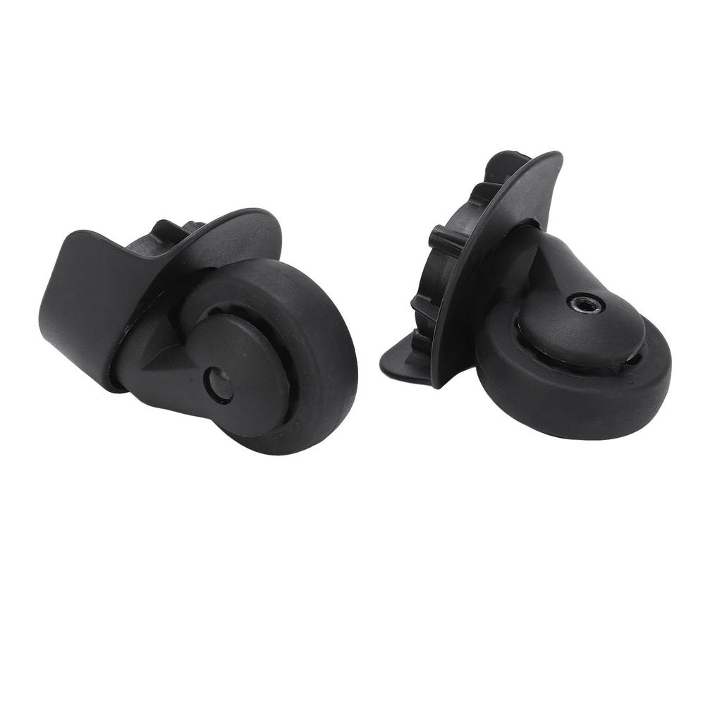 1 Pair Luggage Swivel Casters Plastic Mute Suitcase Swivel Wheel Repalcement Black A65
