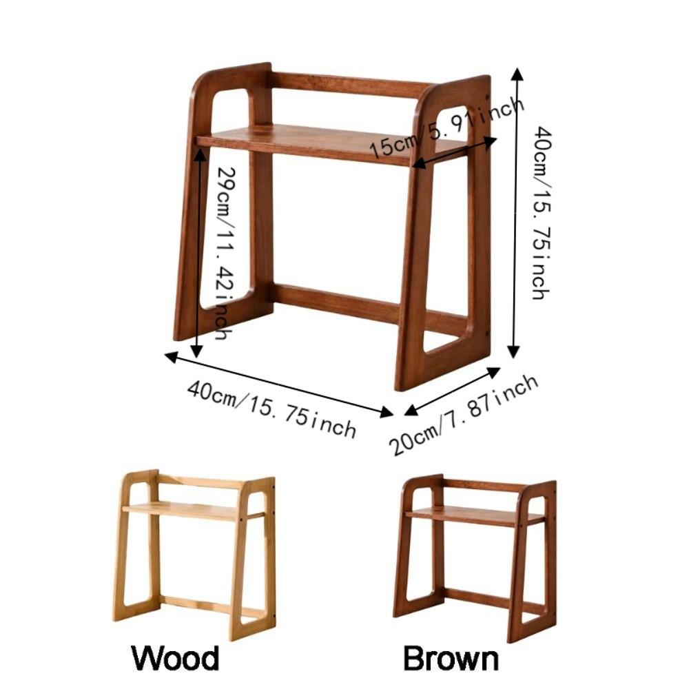 Modern Bamboo Double Layer Cup Holder Large Capacity Space Saving Tea Set Storage Rack Stable Kitchen Shelf for Kitchen