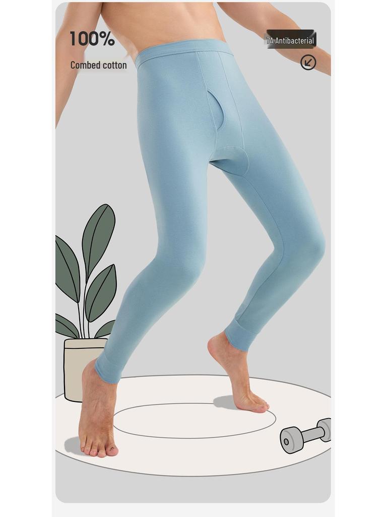 Colanți termici din bumbac 100% pentru bărbați 2025: Strat de bază ușor, mulat, pentru toamnă și iarnă