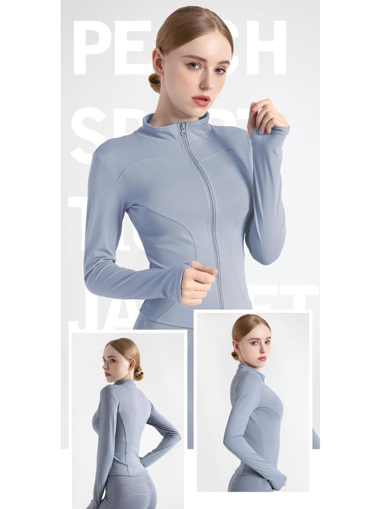 Damen Sportjacke mit schnell trocknendem Stoff, schmal geschnitten und mit Fleece gefüttert, für Fitness & Yoga