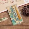 Retro Chinese Landscape Brass Bookmark Hollow-out Mountains Scene Boor Tak with Silk Tassel  Antique Gift for Book Lovers