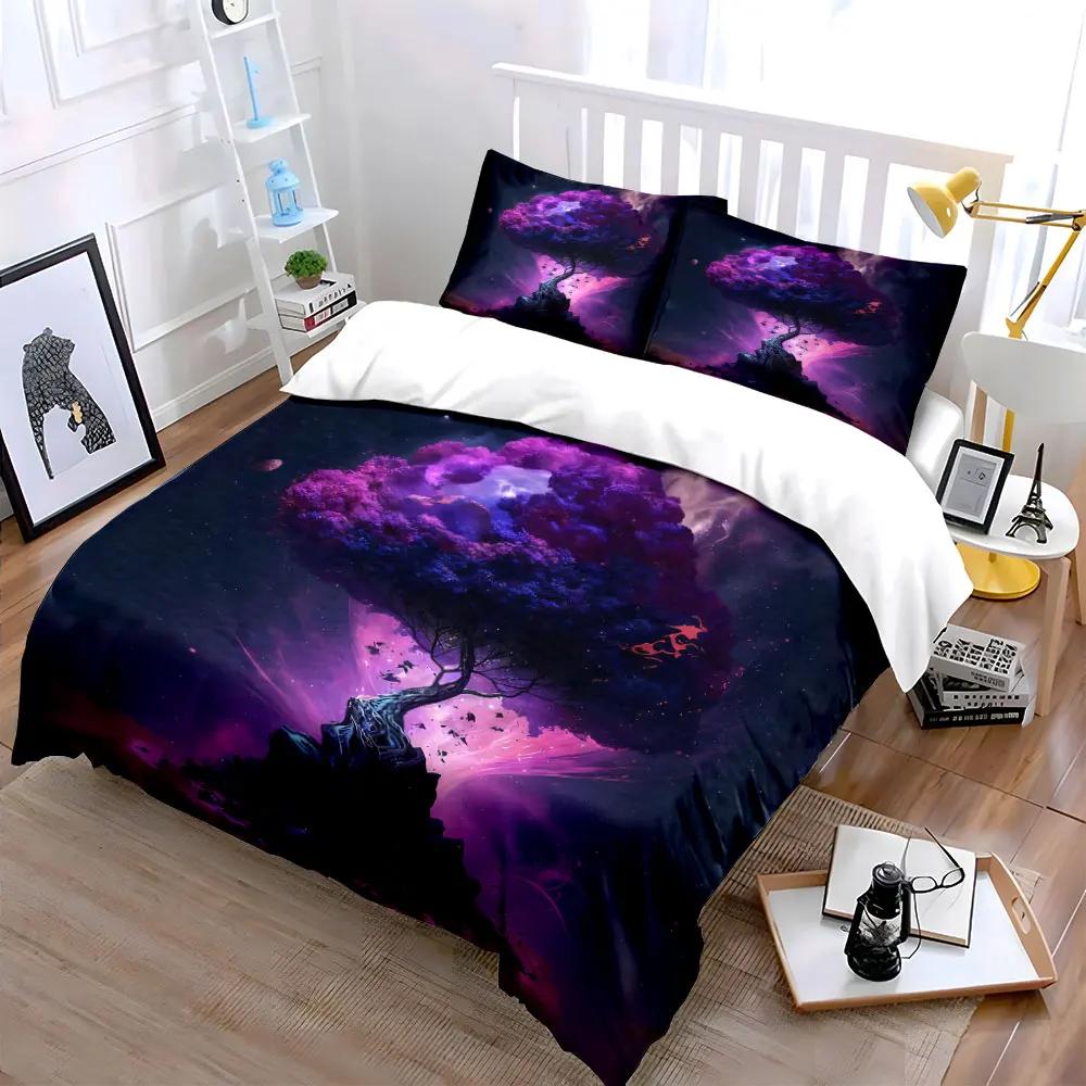 Fantasy Tree Art Decor Set Soft Comfortable Duvet Cover Bedding Set Included 1*Duvet Cover & 2*Pillowcases gift