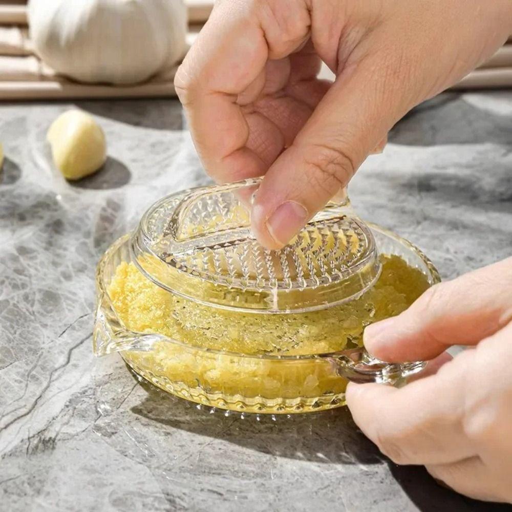 

Masher With Lids Hand Grinder Manual Grinding Tool for Garlic Wasabi Grinders прозорий