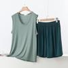 Women's Modal Pajama Set: Sleeveless Tank Top & Loose Shorts, Summer-Weight Plus Size Homewear