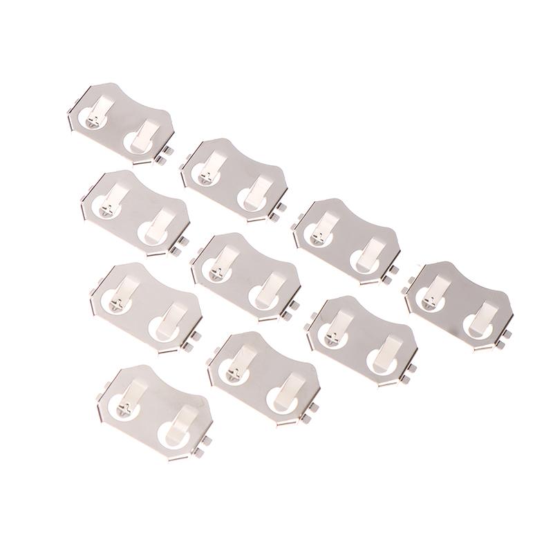 10 Stücke Geklebt Smd Tab Cr2032 Batterie Knopfzellenhalter Knopfzellenhalter Batteriehalter Oberflächenmontage Pcb Reflow Lötbar
