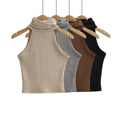 Slim High Neck Sleeveless Top - Women's Sexy Spring/Summer 2024 Collection