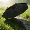 Modern Round Music Note Brain Black Eye-Catching Print Umbrella