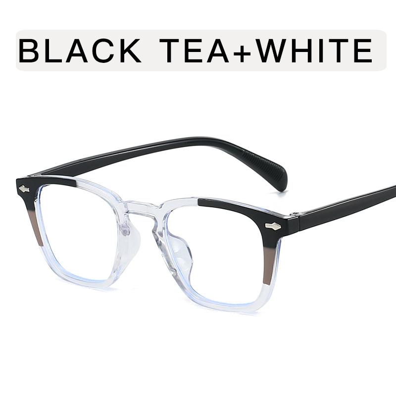 Square Shape Eyeglass Frames Women Rivets Decoration Anti Blue Light Men Glasses Campus Style Glasses Women