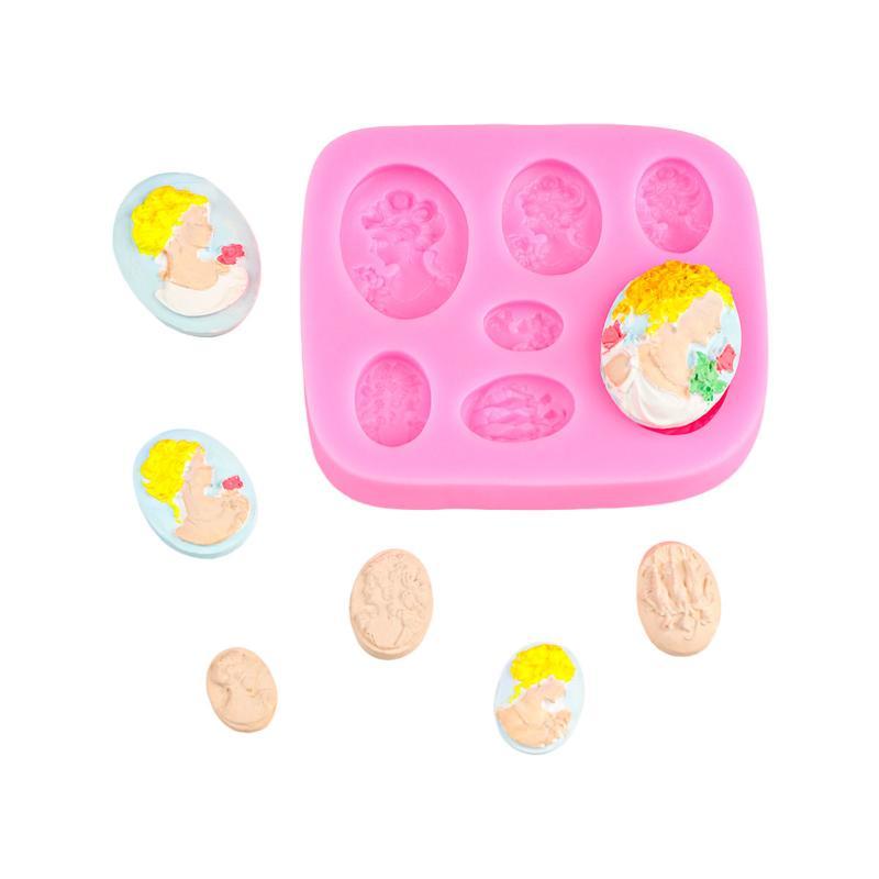 Cameo Collection Portrait Silicone Sugarcraft Mold Fondant Cake Decorating Tools