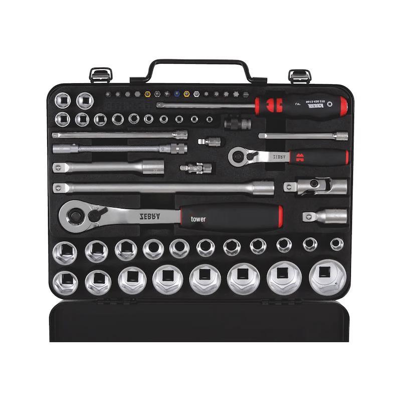 Wurth 59-Piece 1/4 & 1/2 Ratchet Socket Bit Set 1 Set