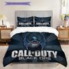 Call Duty Black Ops Three-piece Set (1 * Duvet Cover + 2 * Pillowcase, Without Core) 2D Flat Soft and Comfortable Bedding Set Christmas Birthday Gift