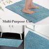 Chenille Bathroom Rug Super Absorbent Non-Slip Bath Mat Soft Fluffy Shaggy Floor Mat for Bathroom Shower Machine Washable