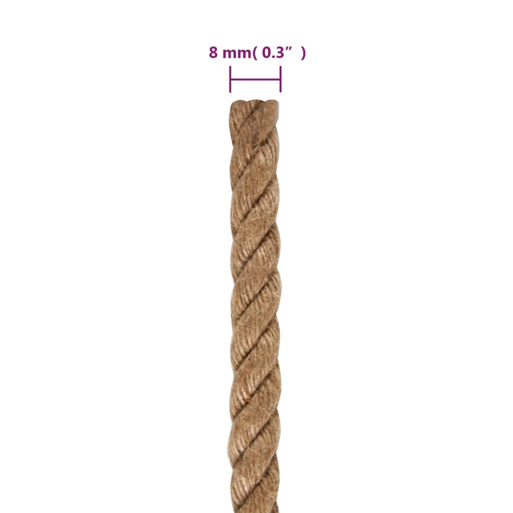 Vidaxl Sznur Jutowy, 50 M Długości, 8 Mm Grubości