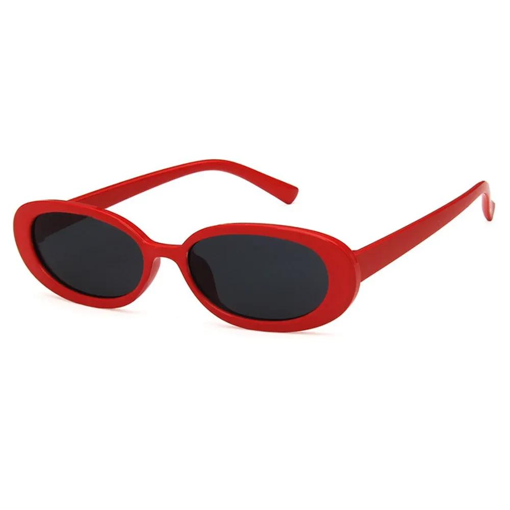 Pink Retro Sunglasses Oval Sunglasses Women Retro Brand Designer Vintage Ladies Cat Eye Pink Cycling Sun Glasses UV400