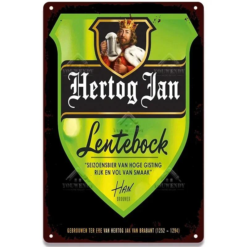 

Retro Hertog Jan Metal Sign - Exquisitely Crafted Tin with Vivid Paint, Ideal for Bar & Club Decor to Create a Mesmerizing Mural 20x30cm（7.8x11.8inch）