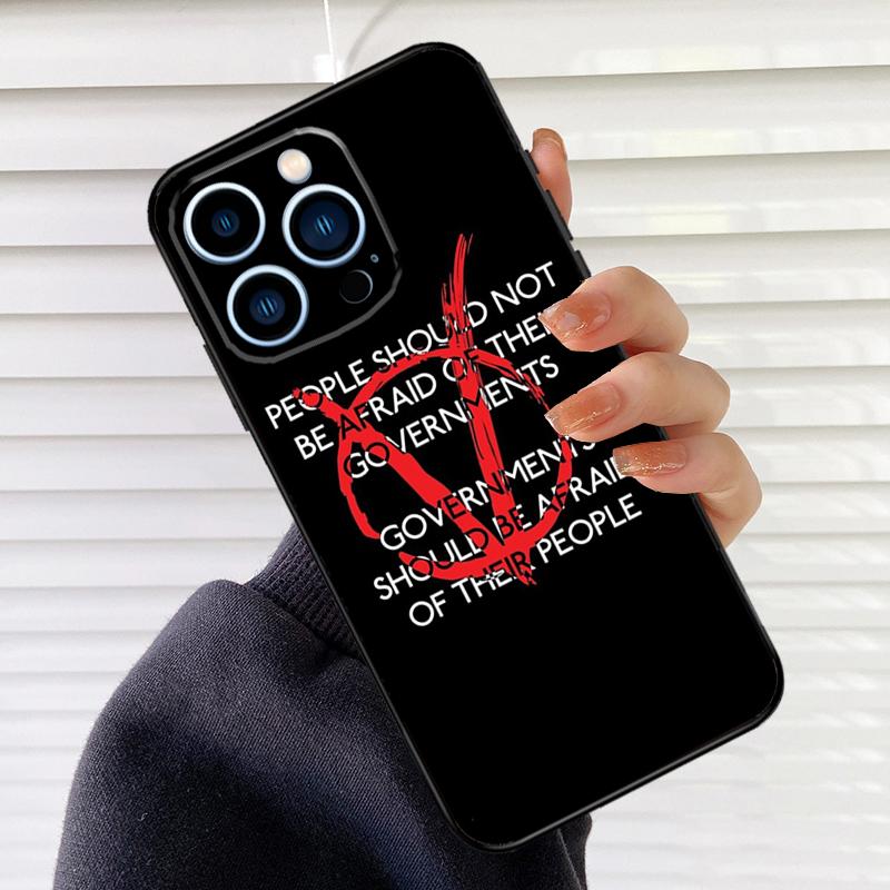 V for Vendetta Case For iPhone 16 15 13 14 Pro Max 12 Mini 11 14 Pro Max X XS XR Plus Soft Cover Coque