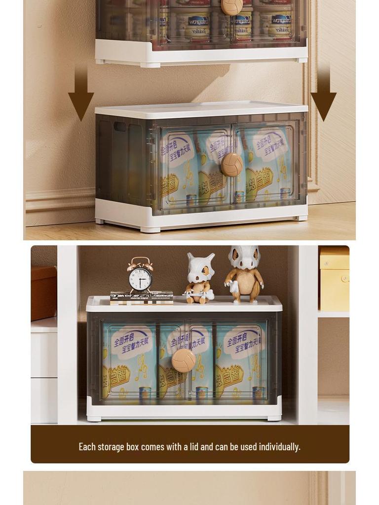 Foldable Large Plastic Wardrobe Cabinet: No-Installation Storage for Clothes, Snacks, and Toys