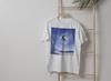 XL Crew Neck Printed Size Snow Sports [igsticker] Men's T-Shirt, White, 001174, Snowboarding,