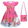 Rochie Cosplay Nouă Ballerina Cappuccina pentru Fete + Geantă Petrecere de Halloween Animale Italiane Brainrot Tung Tung Tung Costum Sahur Copii