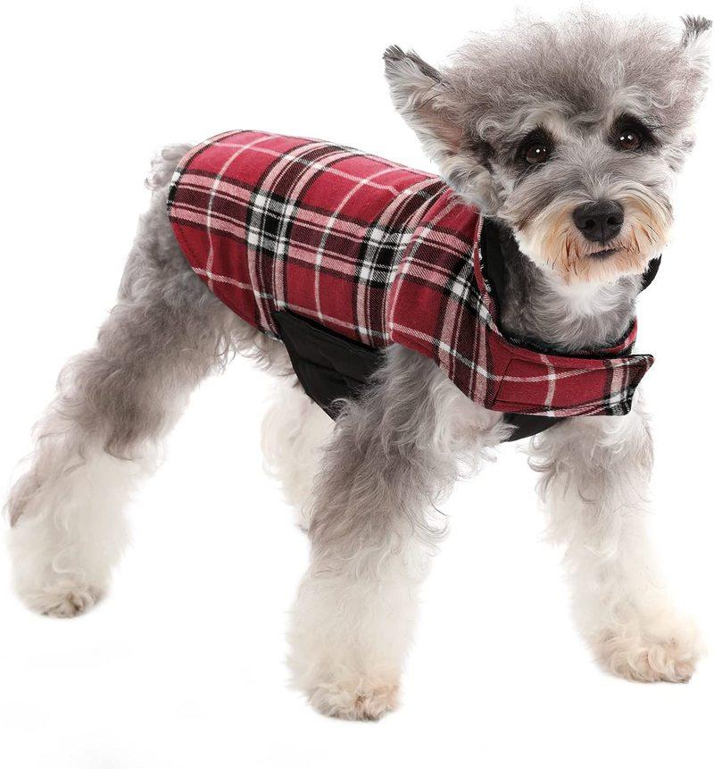 plaid dog vest