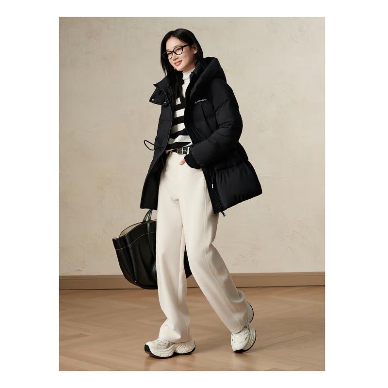 

Annacoco Women s Cinch-Waist Puffy Duck Down Jacket XL