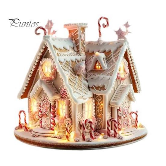 Winter Snow House Acrylic Decoration 2D Flat Nativity Scene Table Sign Christmas Home Office Living Room Bedroom Bookshelf Desktop Ornament