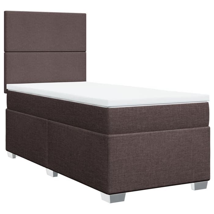 VidaXL Slatted Bed Base with Mattress Dark Brown 90x200 Cm 3290367