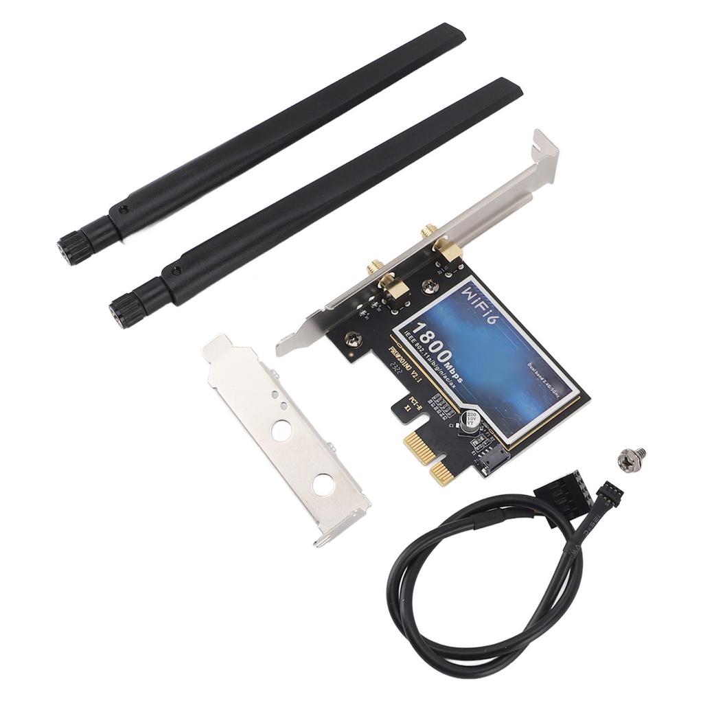 PCIE Wireless Network Card Desktop Dual Band Gigabit Network Card 1800Mbps PCIE Wireless Adapter for Desktop Computer