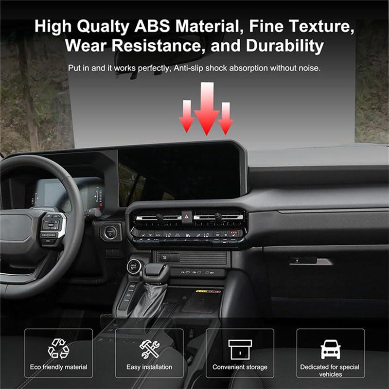 For Toyota Land Cruiser 250 Prado LC250 2025 Center Console Organizer Behind Screen Storage Box Dashboard Tray