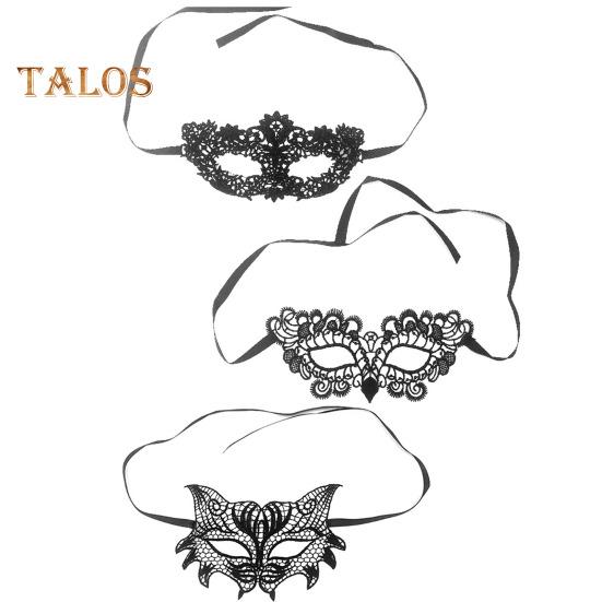 3-teilige Augenmaske aus Spitze, hohle Blume, Königin, Spinnen-Stil, Party, Date, Valentinstag, Tanz, angenehme Haut, freiliegende, geheimnisvolle Partymaske