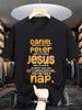 Men' & Funny Christian T Shirt Retro Bible Verse Tee with Humorous Scripture Quotes Soft Breathable Church Shirt Suitable for Gym, Casual Wear, Religi